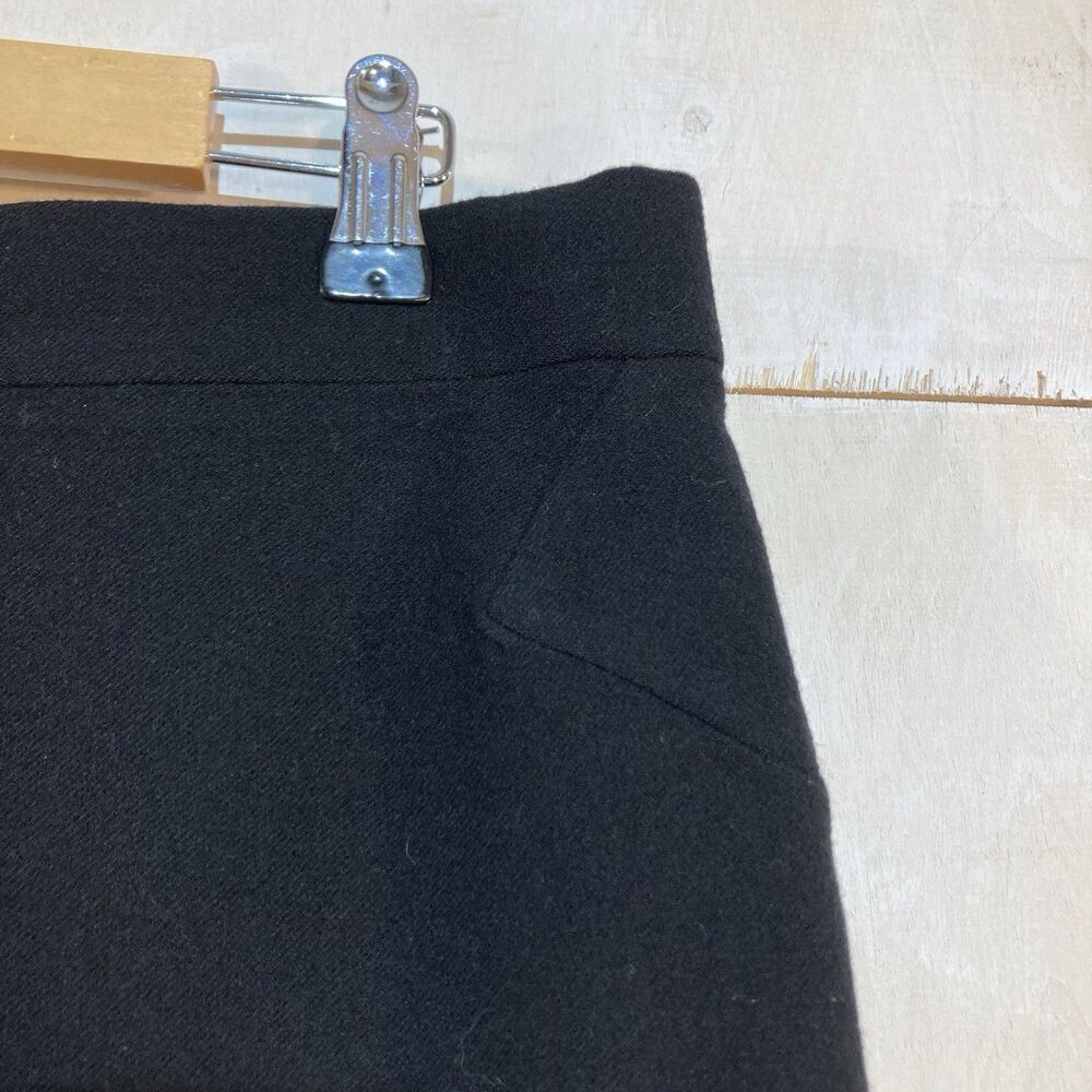 Givenchy Black Virgin Wool Mini Pencil Skirt Mermaid Hem Sz 44 Peplum‎ Designer - Picture 3 of 9